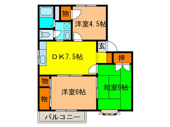 グレ－スＢの物件間取画像